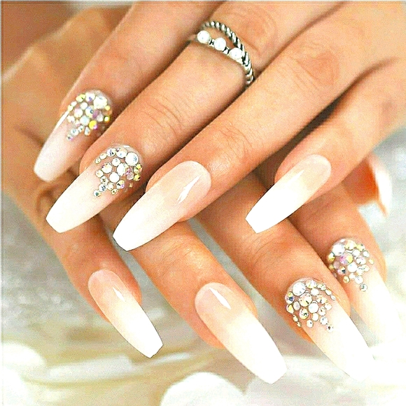 FRENCH PARTY BLING EXTRA LONG COFFIN π
NAILS PRES - Picture 2 of 13